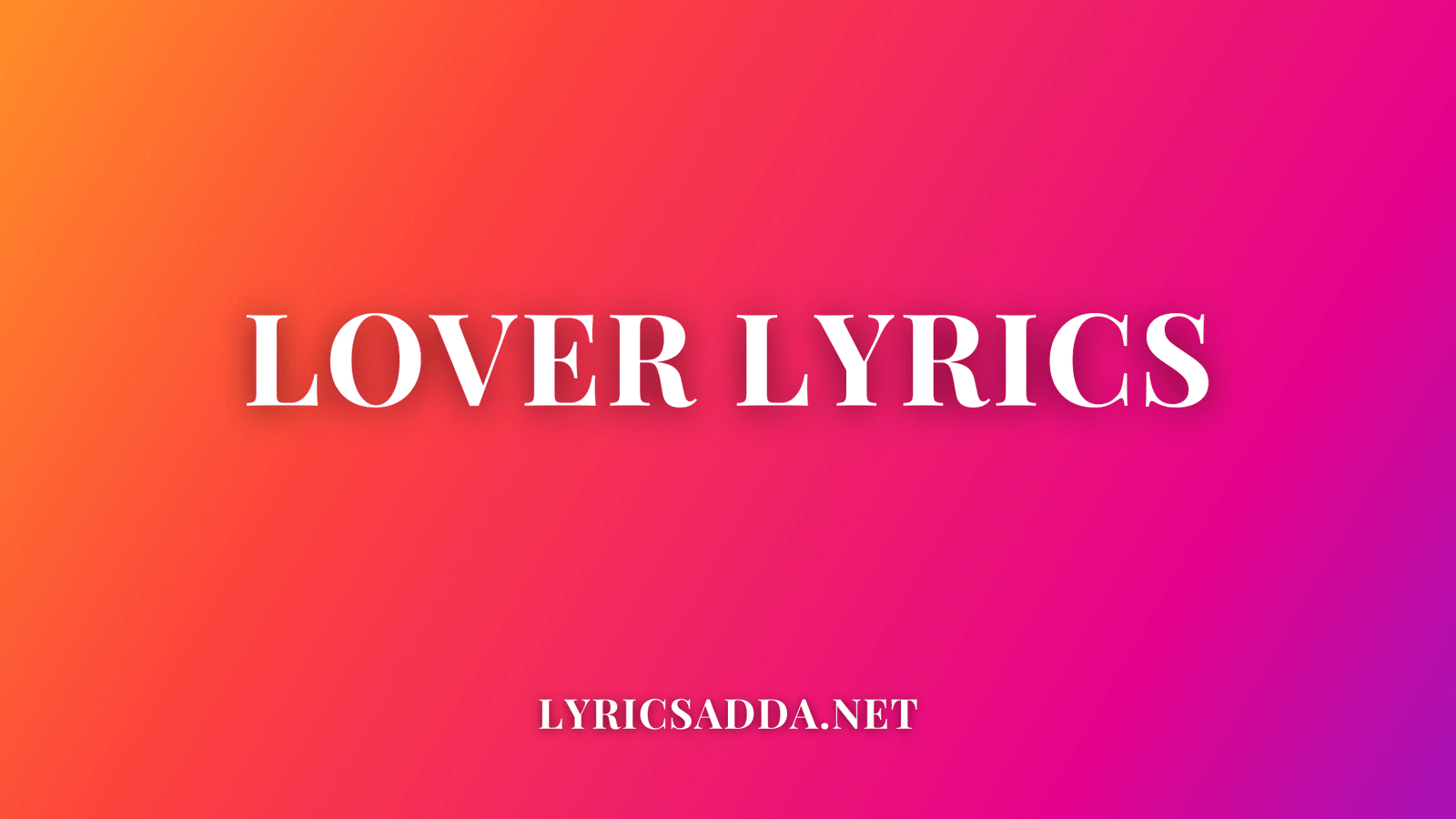 Lover Lyrics